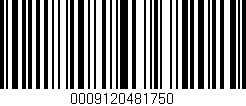 Código de barras (EAN, GTIN, SKU, ISBN): '0009120481750'