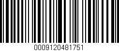 Código de barras (EAN, GTIN, SKU, ISBN): '0009120481751'
