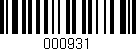 Código de barras (EAN, GTIN, SKU, ISBN): '000931'
