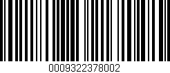 Código de barras (EAN, GTIN, SKU, ISBN): '0009322378002'