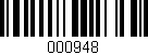 Código de barras (EAN, GTIN, SKU, ISBN): '000948'