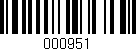 Código de barras (EAN, GTIN, SKU, ISBN): '000951'