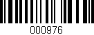 Código de barras (EAN, GTIN, SKU, ISBN): '000976'