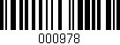 Código de barras (EAN, GTIN, SKU, ISBN): '000978'