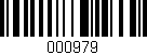 Código de barras (EAN, GTIN, SKU, ISBN): '000979'