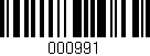 Código de barras (EAN, GTIN, SKU, ISBN): '000991'