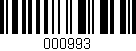 Código de barras (EAN, GTIN, SKU, ISBN): '000993'