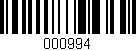 Código de barras (EAN, GTIN, SKU, ISBN): '000994'