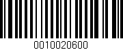 Código de barras (EAN, GTIN, SKU, ISBN): '0010020600'
