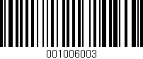 Código de barras (EAN, GTIN, SKU, ISBN): '001006003'