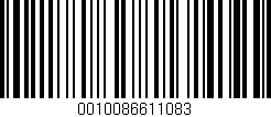 Código de barras (EAN, GTIN, SKU, ISBN): '0010086611083'