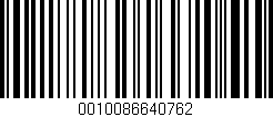 Código de barras (EAN, GTIN, SKU, ISBN): '0010086640762'