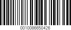 Código de barras (EAN, GTIN, SKU, ISBN): '0010086650426'