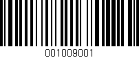 Código de barras (EAN, GTIN, SKU, ISBN): '001009001'