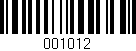 Código de barras (EAN, GTIN, SKU, ISBN): '001012'
