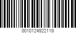 Código de barras (EAN, GTIN, SKU, ISBN): '0010124922119'