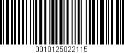 Código de barras (EAN, GTIN, SKU, ISBN): '0010125022115'