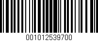 Código de barras (EAN, GTIN, SKU, ISBN): '001012539700'