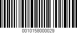 Código de barras (EAN, GTIN, SKU, ISBN): '0010158000029'