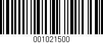 Código de barras (EAN, GTIN, SKU, ISBN): '001021500'