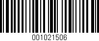 Código de barras (EAN, GTIN, SKU, ISBN): '001021506'
