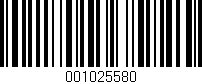 Código de barras (EAN, GTIN, SKU, ISBN): '001025580'