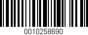 Código de barras (EAN, GTIN, SKU, ISBN): '0010258690'