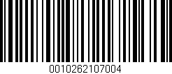 Código de barras (EAN, GTIN, SKU, ISBN): '0010262107004'