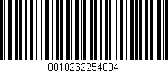 Código de barras (EAN, GTIN, SKU, ISBN): '0010262254004'