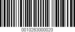 Código de barras (EAN, GTIN, SKU, ISBN): '0010263000020'