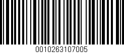 Código de barras (EAN, GTIN, SKU, ISBN): '0010263107005'