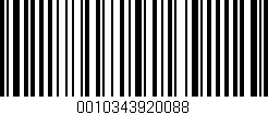 Código de barras (EAN, GTIN, SKU, ISBN): '0010343920088'