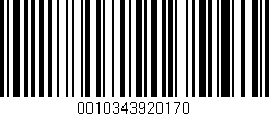 Código de barras (EAN, GTIN, SKU, ISBN): '0010343920170'