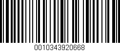 Código de barras (EAN, GTIN, SKU, ISBN): '0010343920668'