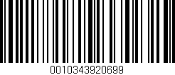 Código de barras (EAN, GTIN, SKU, ISBN): '0010343920699'