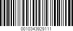 Código de barras (EAN, GTIN, SKU, ISBN): '0010343929111'