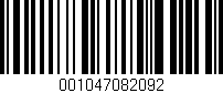 Código de barras (EAN, GTIN, SKU, ISBN): '001047082092'