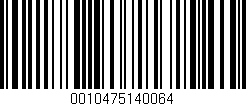 Código de barras (EAN, GTIN, SKU, ISBN): '0010475140064'