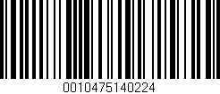 Código de barras (EAN, GTIN, SKU, ISBN): '0010475140224'