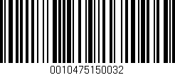 Código de barras (EAN, GTIN, SKU, ISBN): '0010475150032'