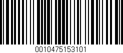 Código de barras (EAN, GTIN, SKU, ISBN): '0010475153101'