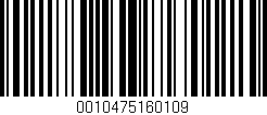 Código de barras (EAN, GTIN, SKU, ISBN): '0010475160109'