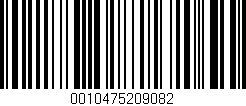 Código de barras (EAN, GTIN, SKU, ISBN): '0010475209082'