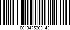 Código de barras (EAN, GTIN, SKU, ISBN): '0010475209143'