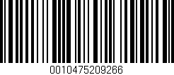 Código de barras (EAN, GTIN, SKU, ISBN): '0010475209266'