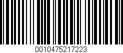 Código de barras (EAN, GTIN, SKU, ISBN): '0010475217223'