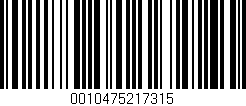 Código de barras (EAN, GTIN, SKU, ISBN): '0010475217315'