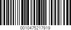 Código de barras (EAN, GTIN, SKU, ISBN): '0010475217919'