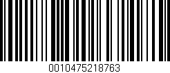 Código de barras (EAN, GTIN, SKU, ISBN): '0010475218763'