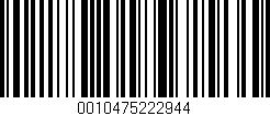 Código de barras (EAN, GTIN, SKU, ISBN): '0010475222944'